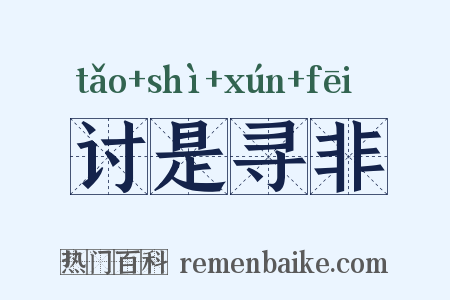 讨是寻非是什么意思的图片